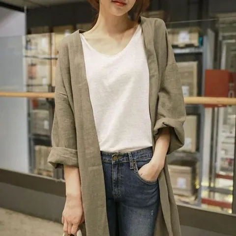 (스타일하우스)린넨자켓 여름재킷 가벼운 아우터 가디건 여자