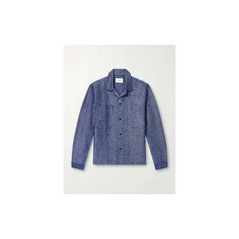26 FW NN07 블루 로브 코튼 린넨 혼방 셔츠 TP576550187