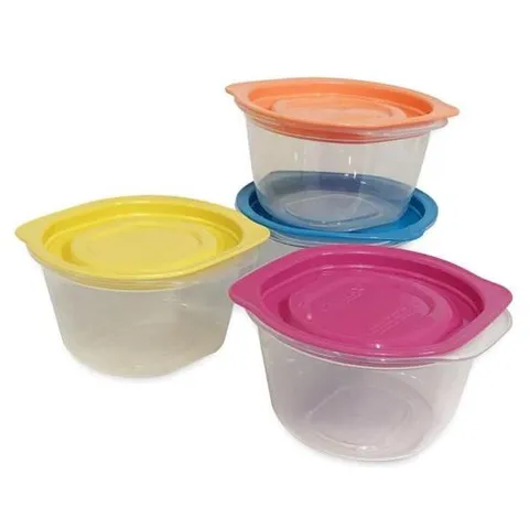 냉장용기 씨밀렉스쿡밥 뚜껑4 전자냉동밥 용기4개275ml