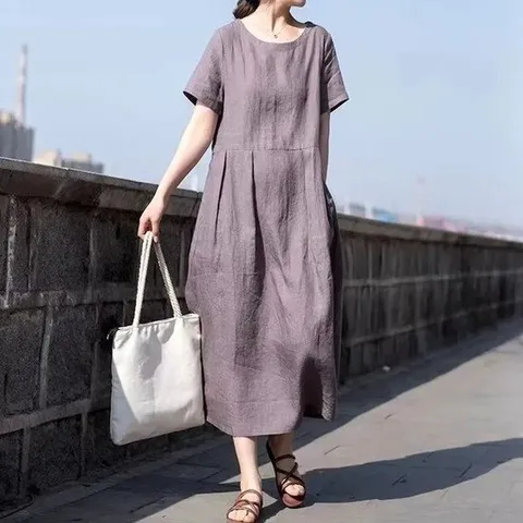 40대여름원피스 아레니아 린넨 원피스 여름 엄마 반팔 비치웨어 롱 여성 썸머 캐주얼 바캉스 K1857