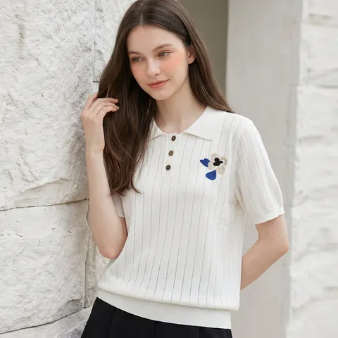 KARRA 펀칭라인카라반팔니트_A6M0677