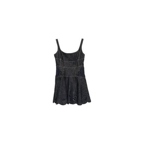 셀프포트레이트 indigo denim bow embroidered mini dress 12139928125704 TP724327053