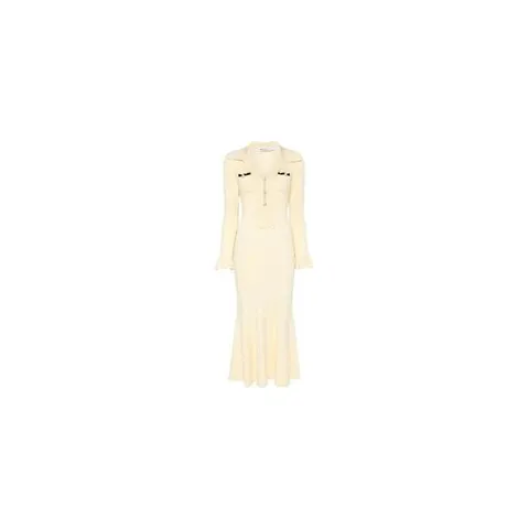 셀프포트레이트 ruffled ribbed knit midi dress 12034465628424 TP724327042
