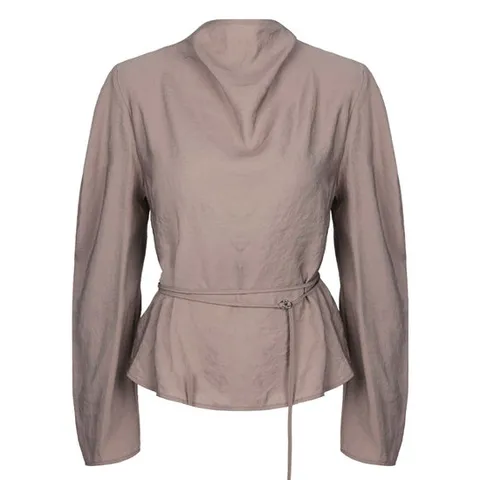 [ 롯데백화점 ][파슨스] Minimal Button Belted Blouse [PW2T9BL02]