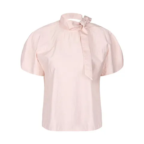 [ 롯데백화점 ][파슨스] Balloon Sleeves Strap Tie Blouse [PW2T4BL06]