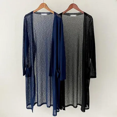 빅사이즈아우터 P313L605 썸머데일리시스루가디건 IR