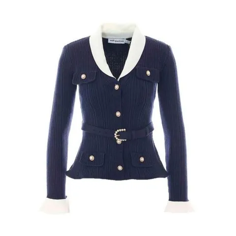 셀프 포트레이트 가디건 131CNAVY Blue
