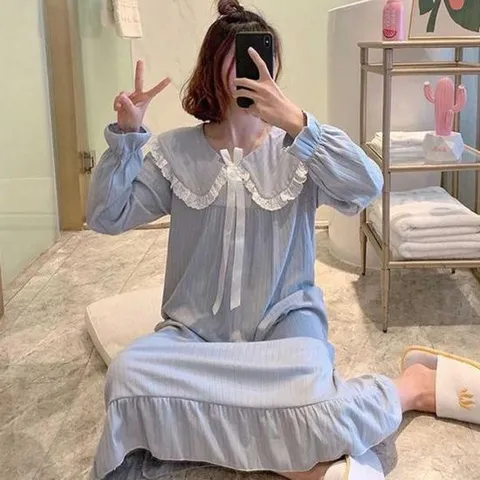 여성홈드레스홈원피스 여자 라운지 웨어 이지 홈 드레스 잠옷 원피스 코디