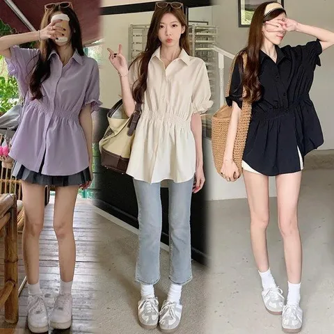 롱 카라 밴딩 플레어 숙 LLT145 사이즈 풍기 여