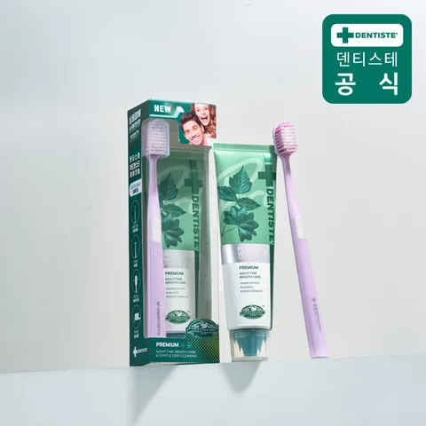 [신제품] 덴티스테 딥클린 여행용세트 1개 (플러스화이트 프로 100g + 어드밴스드 케어 칫솔1개)
