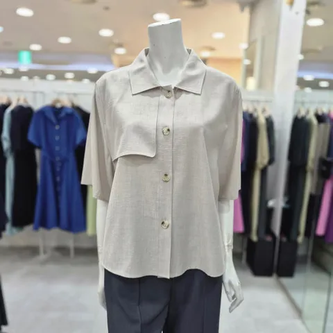 [KL]컴포티 플랩 블라우스 KGWBLQH910_DG_DG