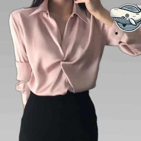 모던 심플 카라 블라우스 스무스 하객룩 사무실