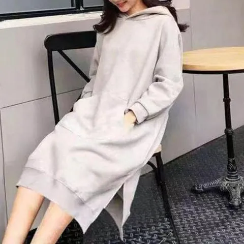 흰원피스 롱원피스 기모 집업원피스 홈웨어 무지 트임 끈원피스 캐주얼룩