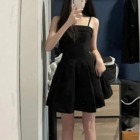 플레어원피스 플레어 나시 미니원피스 슬림핏 키작녀 NF-1008632