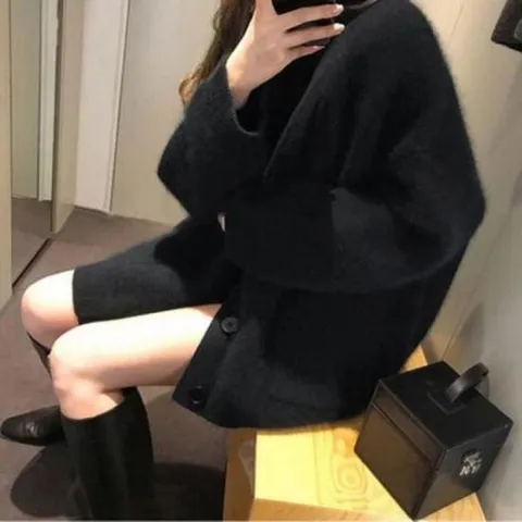 롱가디건 아우터 홈웨어 여성 밍크 누빔안감