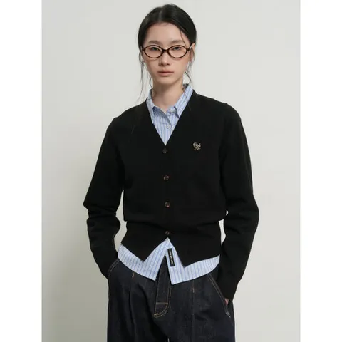 제너럴아이디어 WBD3L04503BK 여성 가디건 울 GNRL 에센셜 [BLACK] WBD3L04503 3434619
