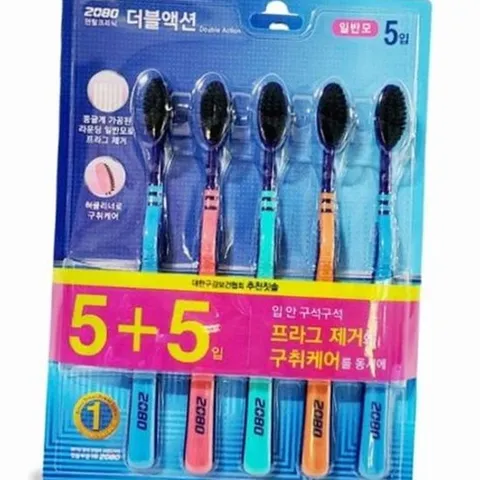 더블액션 칫솔 틈새세정 10개입 어금니칫솔 은나노칫솔