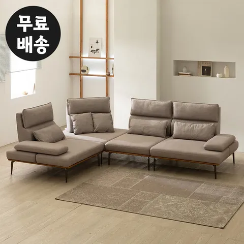 뉴온 패브릭 모듈 스윙 5인용 소파 쇼파(웜그레이)