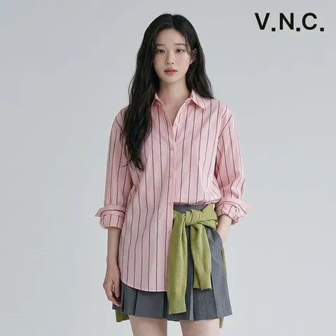 [비지트인뉴욕] 스트라이프 컬러 셔츠 (VC2LSH1)
