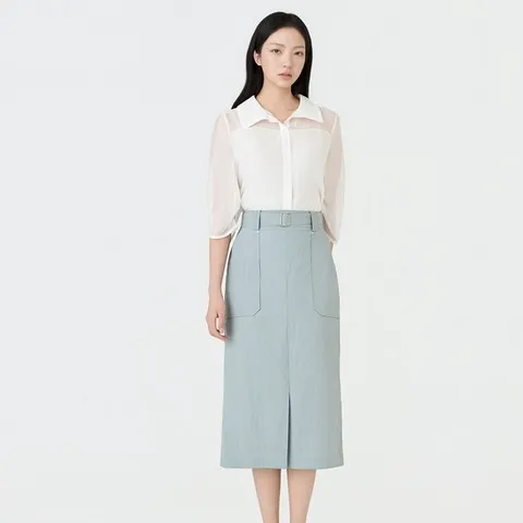 [라인어디션]나일론 H라인 스커트 NWSKPH0300
