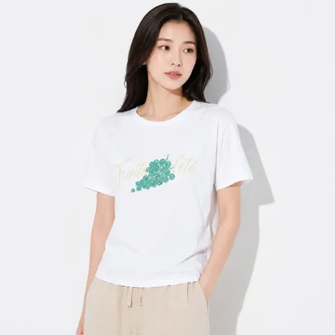 벤시몽 썸머 푸르츠 그래픽 티셔츠 (BS5STS508WH)