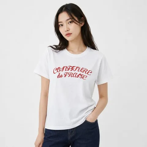 벤시몽 아치 로고 반팔 라운드 티셔츠 (BS4STS502WH)