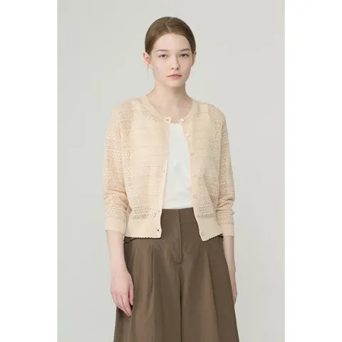 [BCBG][BCBG] 멀티 크로셰 볼레로 가디건 B6B5K191_DG