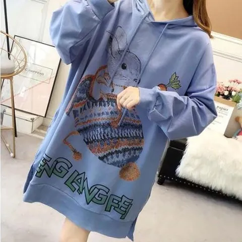 긴팔티셔츠 롱 후드 루즈핏 원피스 캐주얼 데일리룩