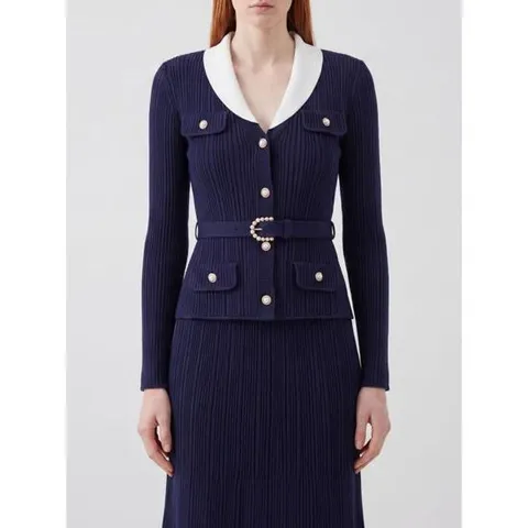 셀프 포트레이트 가디건 PF26131CN Navy