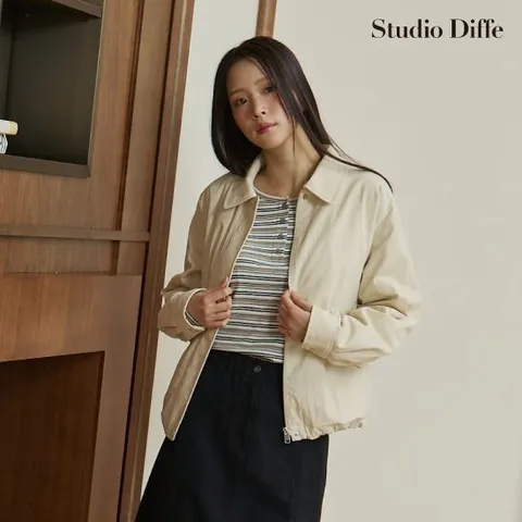 스튜디오디페 26FW 코튼 퀼팅 카라 점퍼