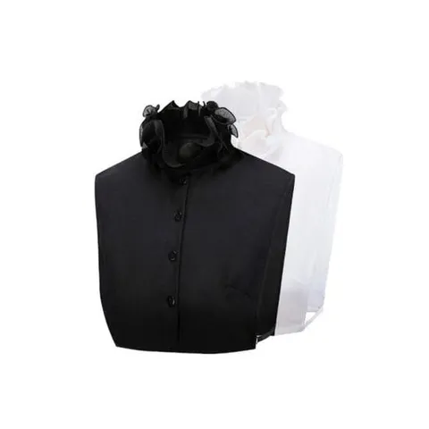 블라우스 하이넥 페이크카라 여성 케이프 넥 레이스