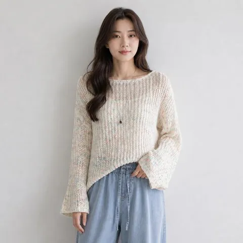 미즈큐즈 / 여리핏 보카시 루즈핏 썸머 시스루 여름 긴팔 그물 니