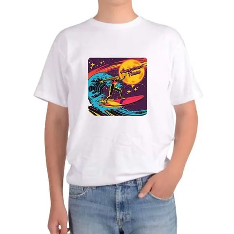반팔티 챗지피티 생성 서핑 surfing 해양스포츠 보드 그림 모든색상 전사이즈 가능