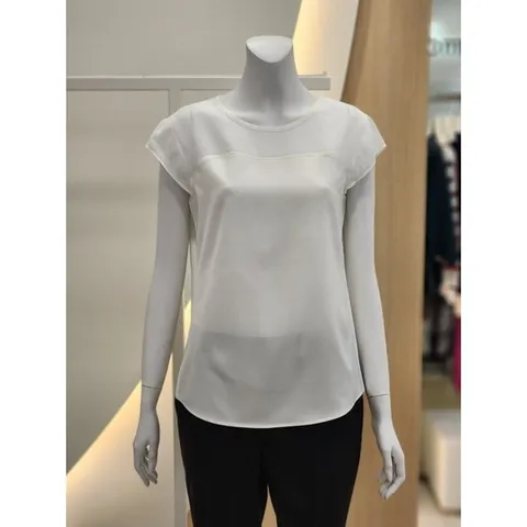 [더아이잗]더아이잗 배색 캡 슬리브 블라우스 ip6m0bl861