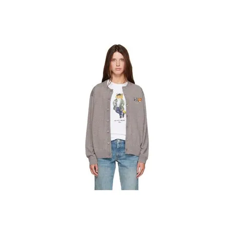 26 FW Maison Kitsune 여성 토프 더블 폭스헤드 컴포트 가디건 262389F095002