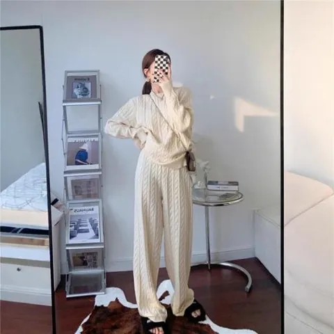 [의류] HL 니트티 데일리 색상 케이블 투피스 티셔츠 반팔