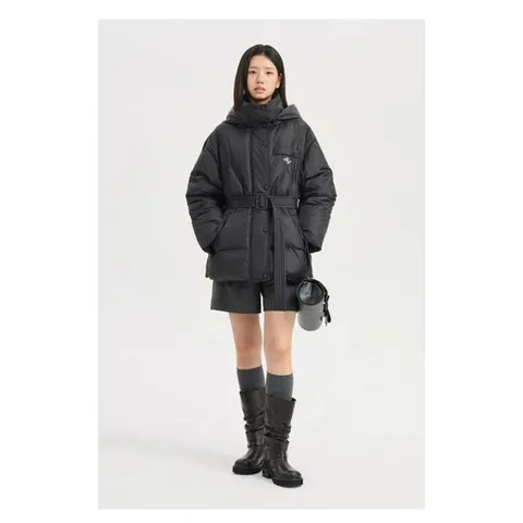 [ 롯데백화점 ][럭키슈에뜨]벨티드 다운(탈착후드)  LQUCX26500