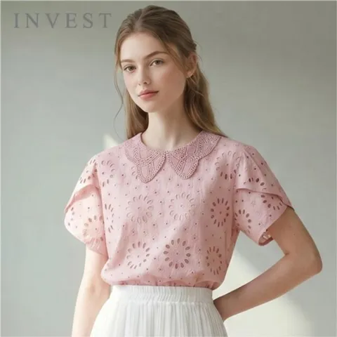 인베스트 레이스 카라 아일렛  블라우스_INI6M1BL5861