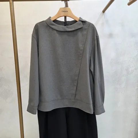 [크레송]크레송   엘레강스  카라  심플 블라우스  NFCMBA01_DG