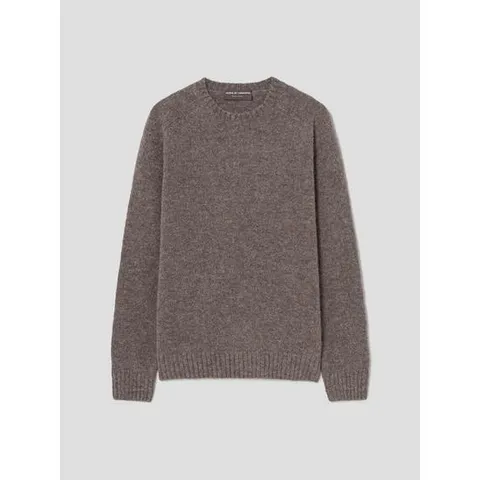 [LANSMERE] FILIPPO DE LAURENTIIS 베이비 알파카 크루넥 니트  브라운 (LA6951FL5D)