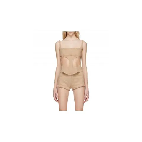 23SS MUGLER 여성 셔츠 22S6TO0613249B2041DARKBEIGEN TP578973143