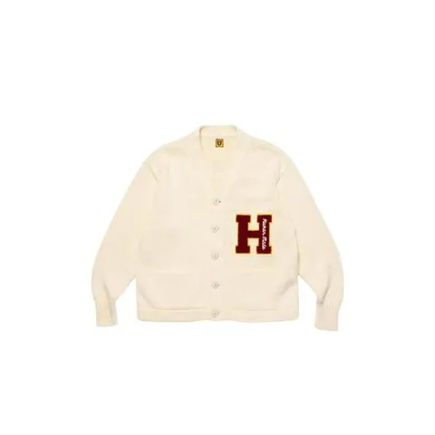 휴먼 메이드 로우 게이지 니트 가디건 화이트 HM25CS003