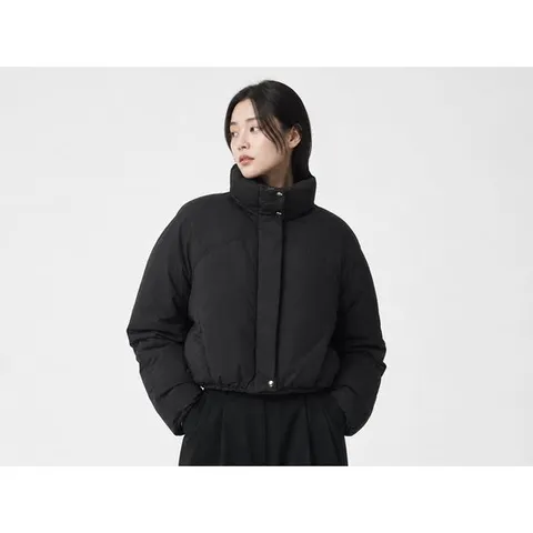 라 두두느 카라코 크롭 패딩 - 블랙 241CO0491320990