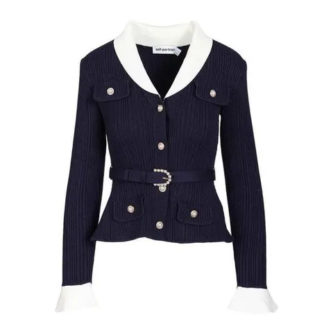 셀프 포트레이트 가디건 PF26131CNNAVY Blue