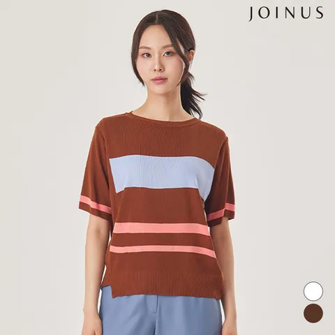 조이너스 삼색 반소매 니트_JACU5-WSL900