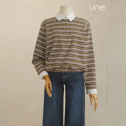 [une] 컬러스트라이프 스트링헴탑
