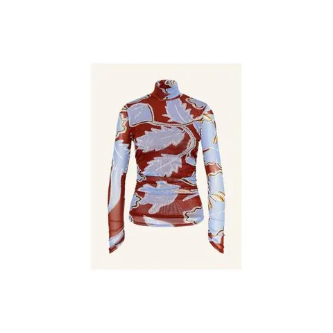 DIANE VON FURSTENBERG LOGAN Mesh 터틀넥 탑 100324980017000 TP581420571