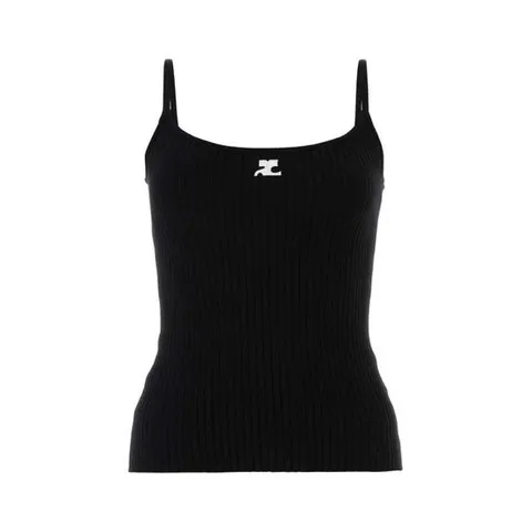쿠레쥬 민소매 티셔츠 PERMDE012FI0001 9999 Black