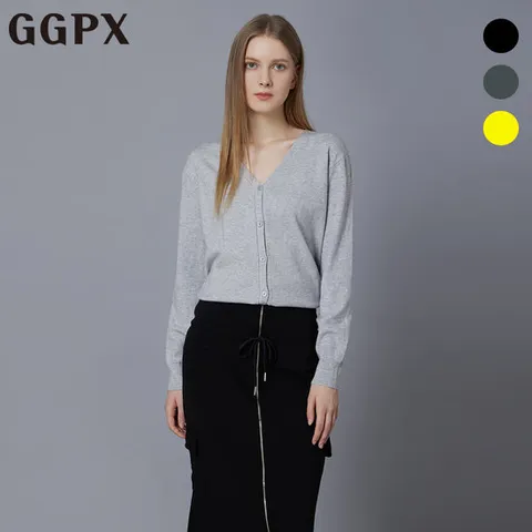 [ 롯데백화점 ][지지피엑스]브이넥 유즈얼 데일리 가디건 (GP2KG011F)