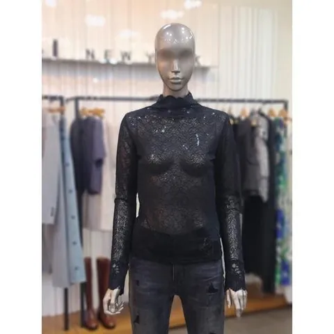 제시뉴욕 세이브존05 시스루 레이스 하이넥 블라우스 티셔츠 JF85SZNSWD3531